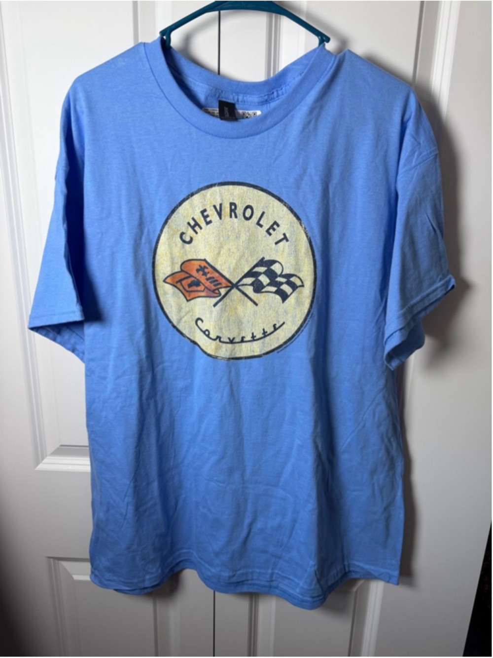 Gildan Blue Chevrolet Corvette Short Sleeve Tee XL